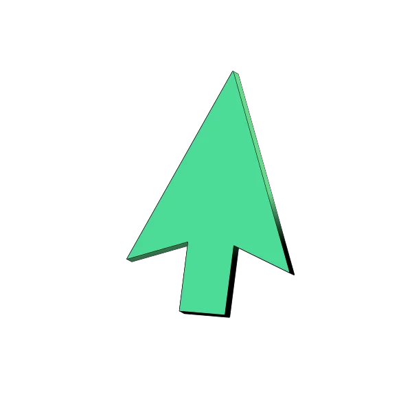 Isometric cursor illustration for user interface and interaction graphics